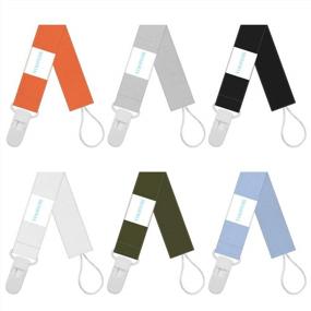 img 3 attached to Yoofoss Pacifier Clip For Boys And Girls 6 Pack Solid Color Pacifier Holder Fits All Pacifiers & Teething Toys Modern Unisex Baby Necessary