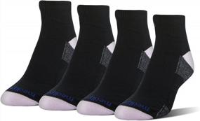 img 1 attached to Women'S MediPeds Nanoglide Quarter Socks 4-Pack