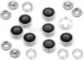 img 4 attached to Upgrade Your Western Style With CRAFTMEMORE 20 Sets Of Black Pearl-Like Snaps Fasteners