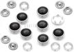 upgrade your western style with craftmemore 20 sets of black pearl-like snaps fasteners logo