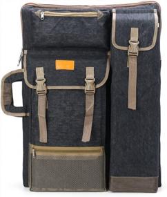 img 4 attached to Transon Large Artist Backpack Canvas Bag - 26” X 19.5”, Black Color Art Portfolio Case