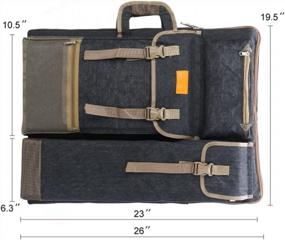 img 3 attached to Transon Large Artist Backpack Canvas Bag - 26” X 19.5”, Black Color Art Portfolio Case