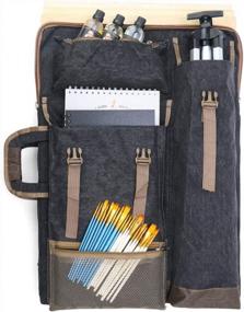 img 1 attached to Transon Large Artist Backpack Canvas Bag - 26” X 19.5”, Black Color Art Portfolio Case