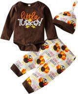 adorable little turkey 3-piece set for newborn boys and girls logo