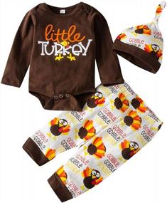 img 4 attached to Adorable Little Turkey 3-Piece Set For Newborn Boys And Girls
