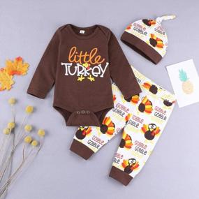 img 3 attached to Adorable Little Turkey 3-Piece Set For Newborn Boys And Girls