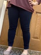 img 1 attached to Women'S Denim Capri Legging With Pockets, Classic Fit review by Dru Labrado