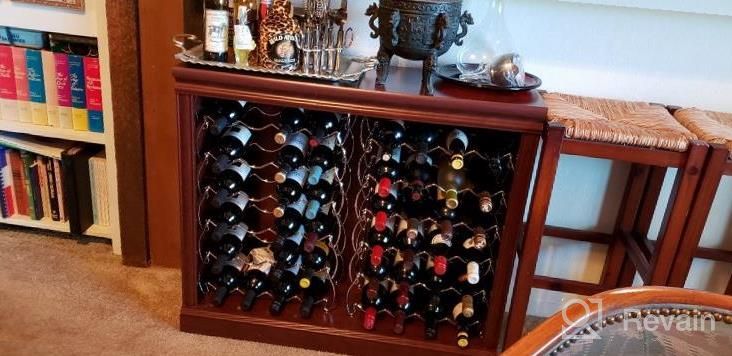 img 1 attached to Sorbus® 3-Tier Stackable Wine Rack - Classic Style Wine Racks For Bottles - Perfect For Bar, Wine Cellar, Basement, Cabinet, Pantry, Etc - Hold 12 Bottles, Metal (Copper) review by Shane Wallace