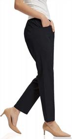 img 1 attached to Stretchy Summer Pants For Women With Elastic Waist And Easy-Pull On Design