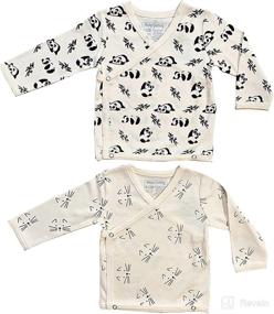 img 2 attached to 👶 Organic Cotton Baby Kimono Long Sleeve Bodysuit - GOTS Certified by Maple Clothing