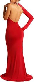 img 1 attached to BEAGIMEG Elegant Shoulder Backless Evening Women's Clothing - Dresses