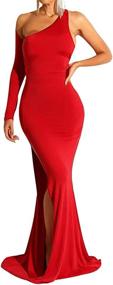 img 2 attached to BEAGIMEG Elegant Shoulder Backless Evening Women's Clothing - Dresses