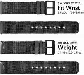 img 2 attached to Upgrade Your Watch With WOCCI Metal Mesh Bands: Quick Release Replacement Straps For Men And Women In 6 Sizes