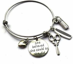 img 1 attached to Stylist-Approved Hairdresser Bracelet: Perfect Gift For The Hair Lover In Your Life!