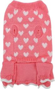 img 3 attached to CheeseandU Beautiful Princess Knitwear Valentines Dogs for Apparel & Accessories