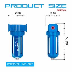 img 1 attached to Zinc Alloy Desiccant Dryer With Compressed Air In-Line Filter And Moisture Water Separator, Featuring A Poly Bowl And 1/2" NPT Connection