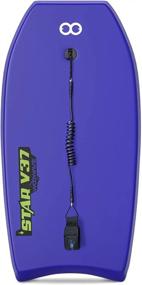 img 4 attached to 33-Inch/37-Inch/42-Inch WOOWAVE Premium IXPE Bodyboard With Coiled Wrist Leash, Lightweight EPS Core And HDPE Slick Bottom - Ideal For Surfing For Adults, Teens, And Kids