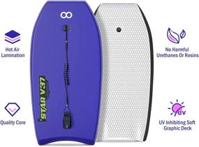 img 2 attached to 33-Inch/37-Inch/42-Inch WOOWAVE Premium IXPE Bodyboard With Coiled Wrist Leash, Lightweight EPS Core And HDPE Slick Bottom - Ideal For Surfing For Adults, Teens, And Kids