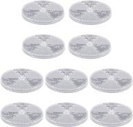 🚦 enhance safety with 10 pack front reflectors for driveway fence gates, trailers, automobiles, boats, mailboxes - white with center mounting hole logo