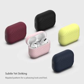 img 2 attached to Protect And Display Your Airpods Pro With UPPERCASE Designs NimbleShell Premium Silicone Case And Built-In Vertical Stand - Burgundy