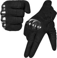 moreok motorcycle gloves - carbon fiber knuckle full-protection, touchscreen compatible, warm, dirt bike gloves for men and women, motocross gloves for bmx mx atv off-road racing logo