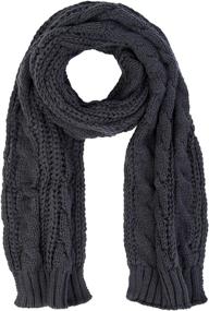 img 4 attached to Women Winter Thick Cable Chunky Women's Accessories ~ Scarves & Wraps