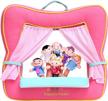 betterline plush finger puppet theater set with 6 finger family puppets - portable pink stage for preschool kids - ideal for imaginative play and learning logo