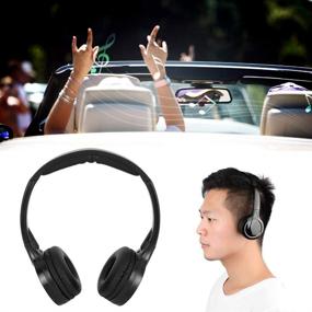 img 2 attached to 🎧 Ultimate Wireless Car Headphones: 2 Channel IR Headphones for Kids with In-Car DVD Compatibility