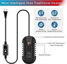 img 2 attached to 🐟 Efficient and Precise: Hoosel 100W Submersible Betta Fish Tank Heater with Adjustable LED Digital Display