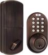 oil rubbed bronze digital deadbolt door lock for exterior doors with electronic keypad - milocks tf-02ob logo