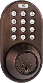 img 3 attached to Oil Rubbed Bronze Digital Deadbolt Door Lock For Exterior Doors With Electronic Keypad - MiLocks TF-02OB