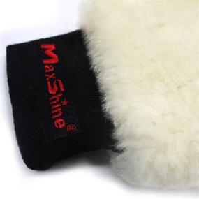 img 3 attached to 🧤 Maxshine Premium Lambswool Car Wash Mitt - Soft and Scrub-Free Sheepskin Wool Glove for Car Detailing