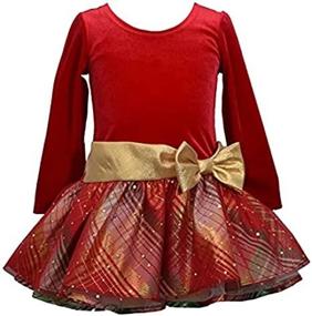 img 1 attached to Bonnie Jean Christmas Holiday Burgundy Girls' Clothing and Dresses
