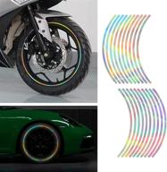 sunbreath night reflective car wheel safety warning stripe decals stickers car motorcycle bike wheel stickers decoration universal 20pcs discoloration color logo