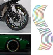 sunbreath night reflective car wheel safety warning stripe decals stickers car motorcycle bike wheel wheel stickers decoration universal 20pcs обесцвечивание color логотип