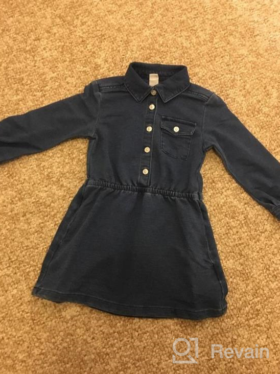 img 1 attached to Get Your Little Girl Ready for 👗 Fall with Amazon's Spotted Zebra Knit Long-Sleeve Denim Dress review by Micah Manus