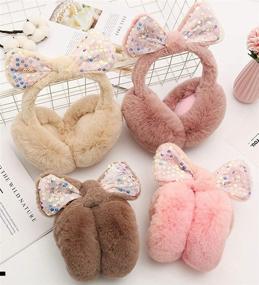 img 1 attached to Epsion Earwarmer Knitted Earmuffs Foldable Girls' Accessories ~ Cold Weather