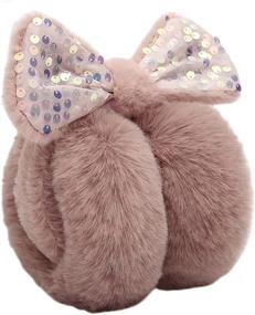 img 4 attached to Epsion Earwarmer Knitted Earmuffs Foldable Girls' Accessories ~ Cold Weather