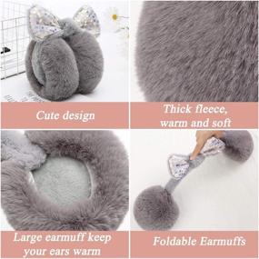 img 3 attached to Epsion Earwarmer Knitted Earmuffs Foldable Girls' Accessories ~ Cold Weather