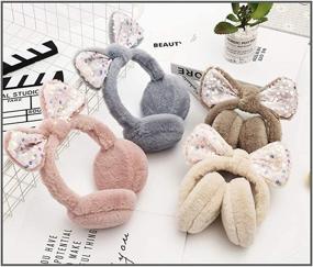 img 2 attached to Epsion Earwarmer Knitted Earmuffs Foldable Girls' Accessories ~ Cold Weather