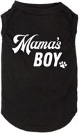 🐶 futmtu dog shirts - mama's boy, mama's girl, doggy clothes - daddy's boy, daddy's girl slogan costume - letter printed vest for small dogs, puppy t-shirt - black, large логотип