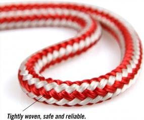 img 1 attached to 150 Ft Pre-Shrunk Perantlb Double Braid Polyester Arborist Climbing Rope - Ideal For Climbing, Fire Rescue, Parachuting, Boat Use, Heat Stabilized And 16-Strand Construction