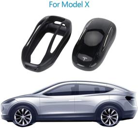 img 3 attached to 🔑 AziPro Tesla Key Fob Cover Case: Premium Alumium Shell for Model X - Black