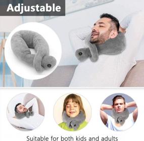 img 3 attached to Experience Instant Neck Relief With Zyyini Travel Vibration Pillow'S Cordless Neck Vertebra Massager And Airplane Wrap Neck Massager