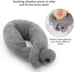 img 1 attached to Experience Instant Neck Relief With Zyyini Travel Vibration Pillow'S Cordless Neck Vertebra Massager And Airplane Wrap Neck Massager