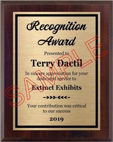 img 3 attached to Recognition Plaque 8X10 - Personalized Award, Customize Now!