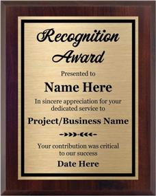 img 4 attached to Recognition Plaque 8X10 - Personalized Award, Customize Now!
