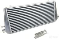 universal outlet aluminum intercooler 31x12x4inch logo