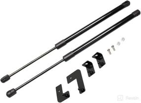 img 1 attached to 🚗 Enhance your Subaru XV Crosstrek GT's Style and Performance with TSUBASA Lift Supports: 2017-2021 Front Bonnet Hood Modify Carbon Fiber Gas Charged Shock Dampers Spring Struts Bar (2 PCS) (Normal black)