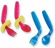 easieeaters curved utensils - left-handed ergonomic cutlery without shield logo